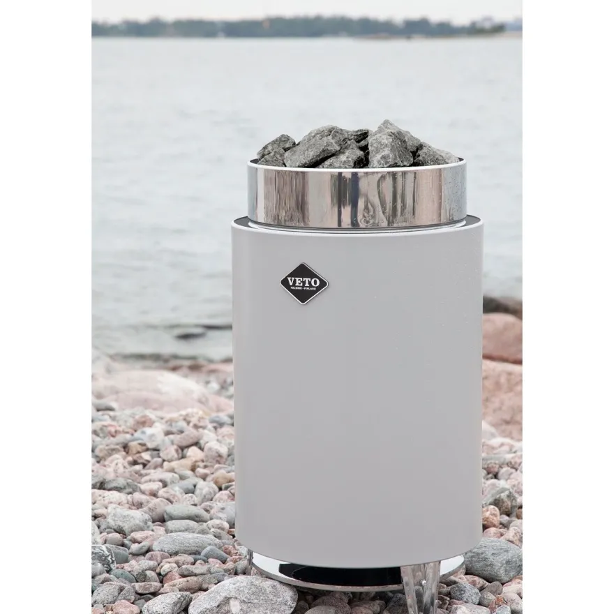 Sähkökiuas VETO SK8, 8.3kW, 8-12m³, erillinen ohjaus, harmaa