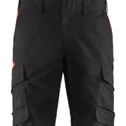 Shortsit Blåkläder 1446 Stretch, musta/punainen
