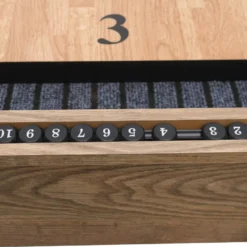 Shuffleboard Nordcore 2-IN-1, sis. 8 nappulaa, vahapullo, harja, 2 pistelaskuria ja keilaussetti, 9`