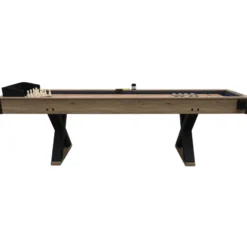 Shuffleboard Nordcore 2-IN-1, sis. 8 nappulaa, vahapullo, harja, 2 pistelaskuria ja keilaussetti, 9`