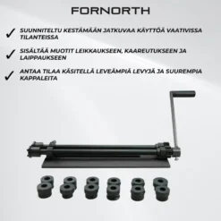Sikkikone Fornorth, sis. muotit leikkaukseen, kaareutukseen ja laippaukseen, 460mm