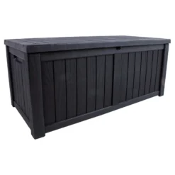 Säilytyslaatikko Home4you Praia, 143x67,5x60,5 cm, musta