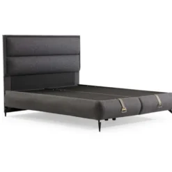 Säilytyssänky + sängynpääty Linento Furniture Rise, ilman patjaa, tummanharmaa