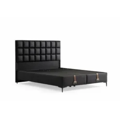 Säilytyssänky + sängynpääty Linento Furniture Carine, ilman patjaa, musta