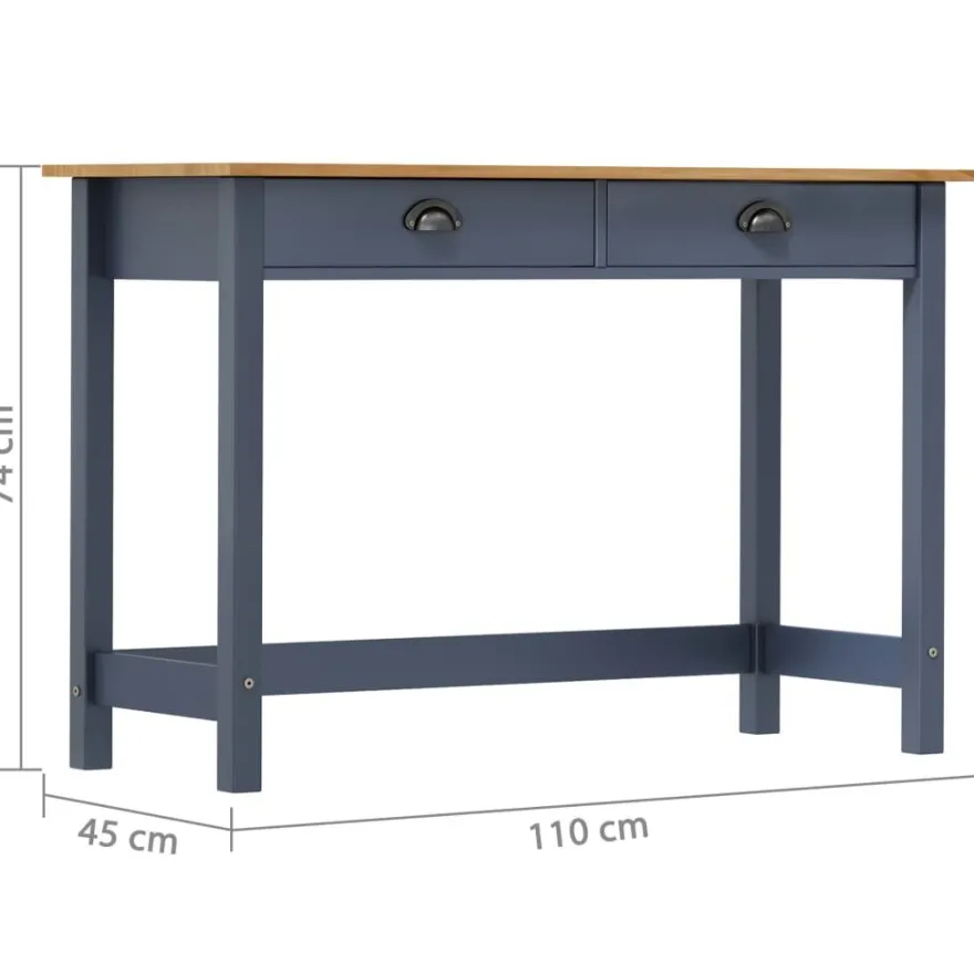 Sivupöytä Hill 110x45x74cm, 2 laatikolla, mänty, eri värejä