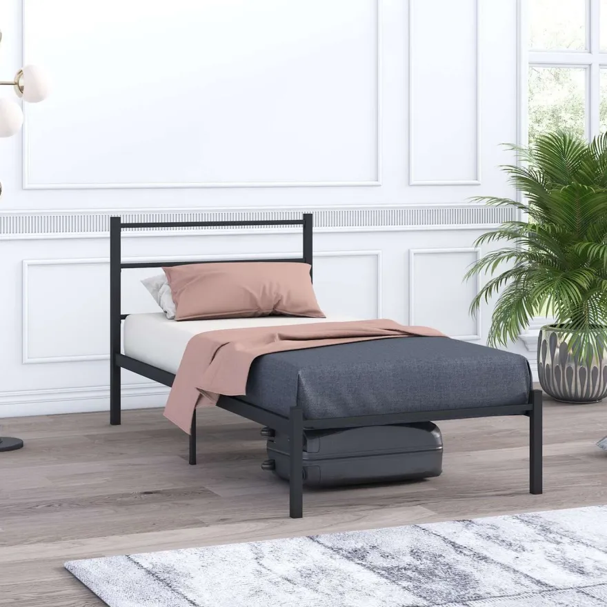 Sängynrunko Linento Furniture Basic, musta, eri kokoja