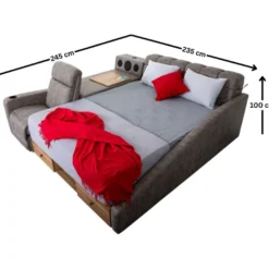 Sängynrunko Linento Furniture Whesley Smart, 235x245cm, ruskea