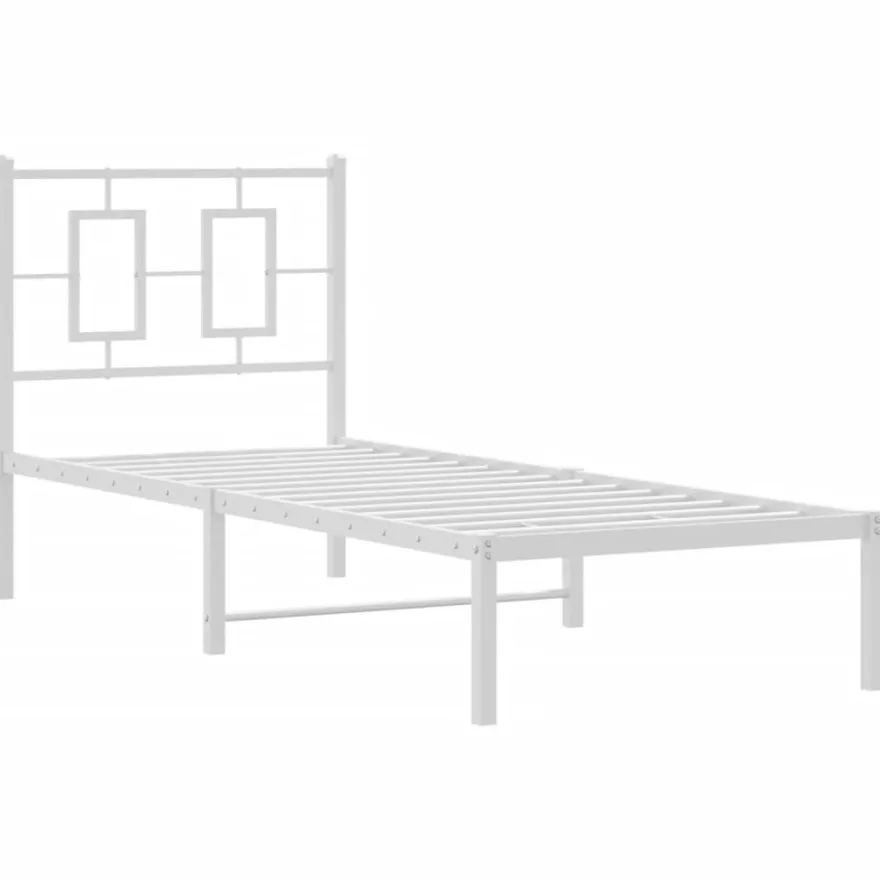 Sängynrunko metalli, eri kokoja ja värejä, päädyllä tai ilman. (33039)