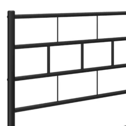 Sängynrunko metalli päädyillä musta 90x200 cm (55670)