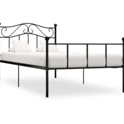 Sängynrunko musta metalli 90x200cm