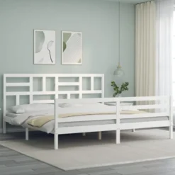 Sängynrunko päädyllä, täysi puu, eri kokoja ja värejä (30631)