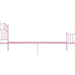 Sängynrunko pinkki metalli 90x200 cm
