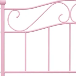 Sängynrunko pinkki metalli 100x200cm