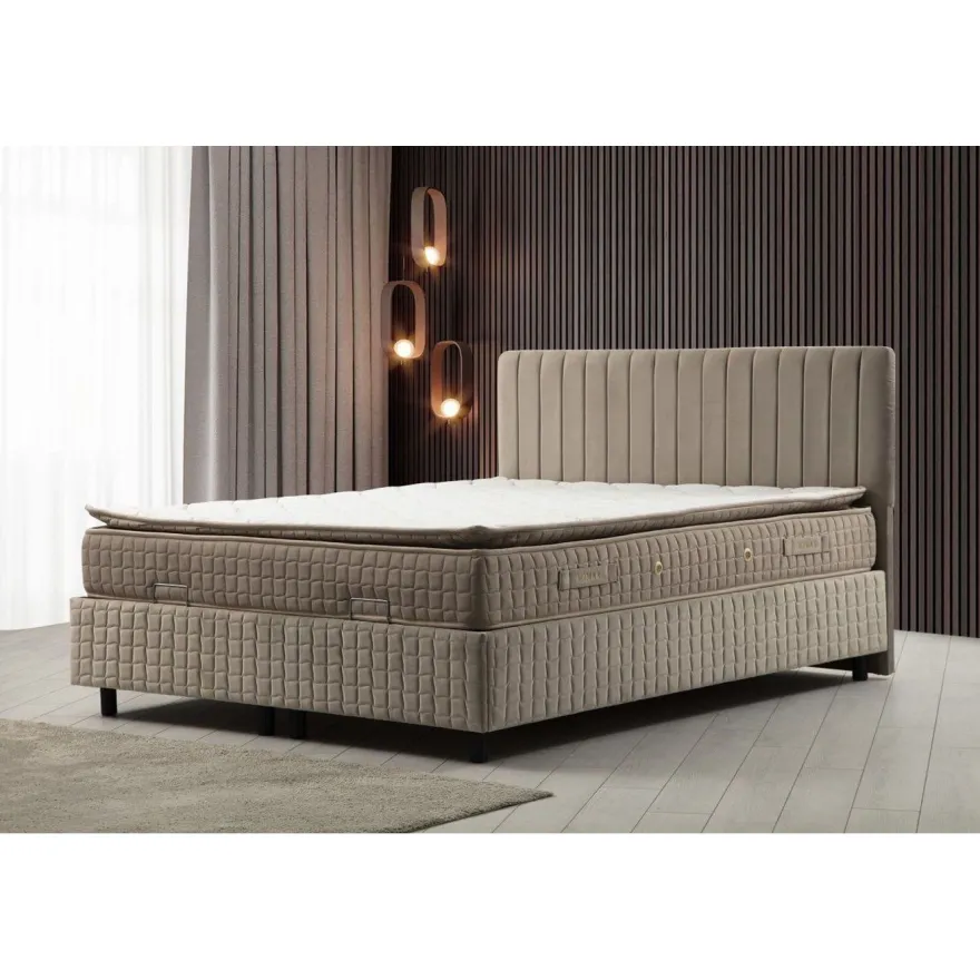 Sänkypaketti Linento Furniture Safir 2, 160 x 200 cm, ruskea