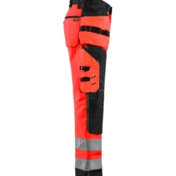 Softshell-riipputaskuhousut Blåkläder 1567 Highvis, punainen/musta