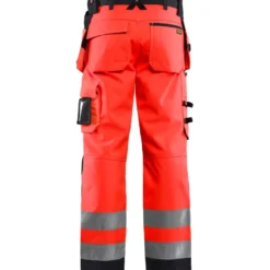 Softshell-riipputaskuhousut Blåkläder 1567 Highvis, punainen/musta
