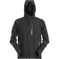 Softshelltakki Snickers Workwear FlexiWork 1218, musta