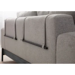 Sohva Linento Furniture Eti Black, 3-istuttava, leveys 220cm, harmaa
