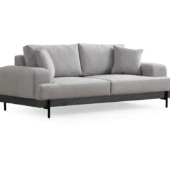 Sohva Linento Furniture Eti Black, 3-istuttava, leveys 220cm, harmaa