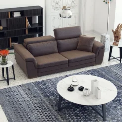 Sohva Linento Furniture Mardini, 3-istuttava, ruskeanharmaa
