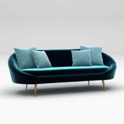 Sohva Linento Furniture Matilda, 3-istuttava, petroolinsininen