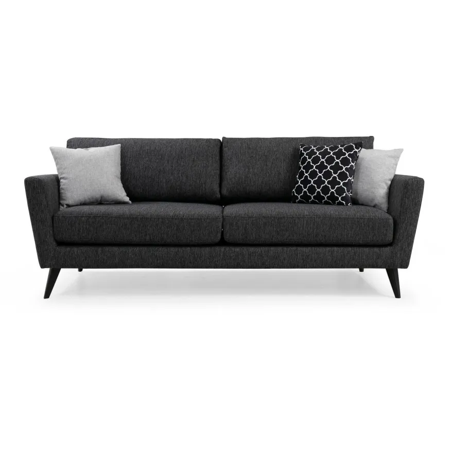 Sohva Linento Furniture Mayorka, 3-istuttava, harmaa