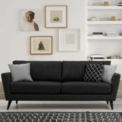 Sohva Linento Furniture Mayorka, 3-istuttava, harmaa