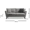 Sohva Linento Furniture Mayorka, 2-istuttava, harmaa