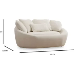 Sohva Linento Furniture Midye 2-istuttava kerma