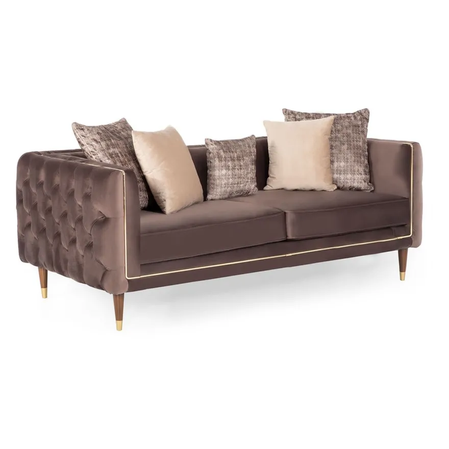 Sohva Linento Furniture Olympus, 2-istuttava, ruskea