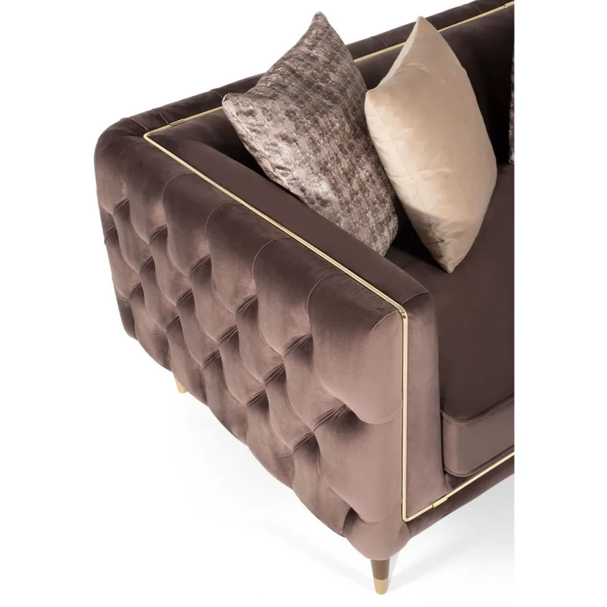 Sohva Linento Furniture Olympus, 2-istuttava, ruskea