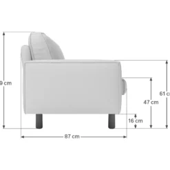 Sohva Linento Furniture Sparrow Extra 3, 3-istuttava