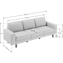 Sohva Linento Furniture Sparrow Extra 3, 3-istuttava