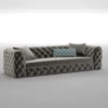 Sohva Linento Furniture Zeus, 3-istuttava, harmaa