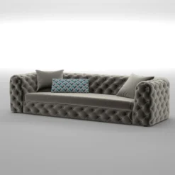 Sohva Linento Furniture Zeus, 3-istuttava, harmaa