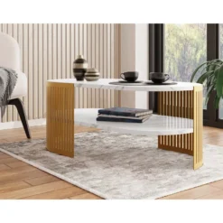 Sohvapöytä Nomla FIKOLI GOLD II, soikea, eri värejä
