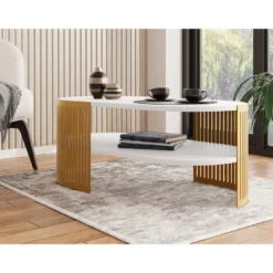 Sohvapöytä Nomla FIKOLI GOLD II, soikea, eri värejä