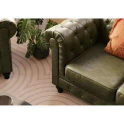 Sohvaryhmä Chesterfield Lyx, 2-istuttava sohva + nojatuoli, eri värejä (042XX)