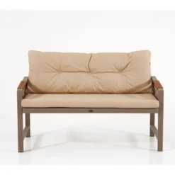 Sohvaryhmä Linento Garden Mykonos Plus 211S, 3-istuttava sohva, 2 tuolia + pöytä, capuccino