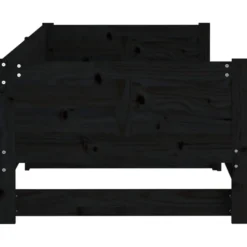 Sohvasänky ulosvedettävä musta täysi mänty 2x (90x200) cm (20256)