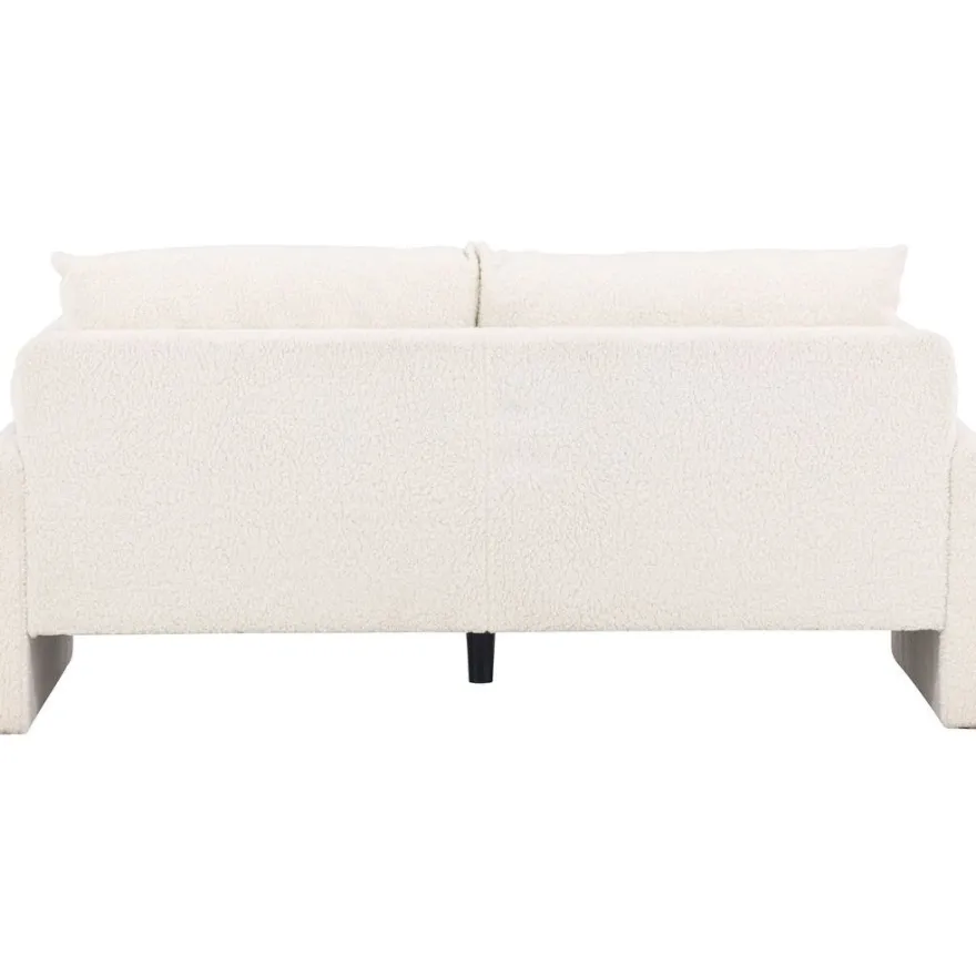 Sohva Venture Home Vindel, 2-istuttava, valkoinen teddy