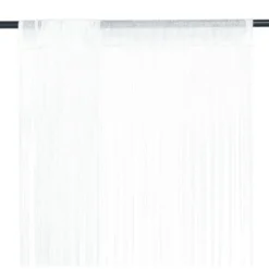 String-verhot 2 kpl 140x250 cm valkoinen