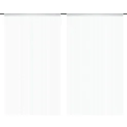 String-verhot 2 kpl 140x250 cm valkoinen