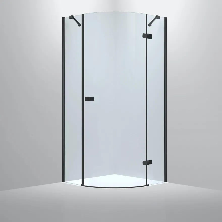 Suihkunurkka Bathlife Diskret, 1000x1000mm, oikea, musta