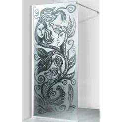 Suihkuseinä Noro Art Frost DV 90SMP Happy Going 900x2000 mm lasi kuvioitu