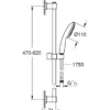 Suihkusetti Grohe Vitalio Start 110, 1 suihkutustapa, kromi