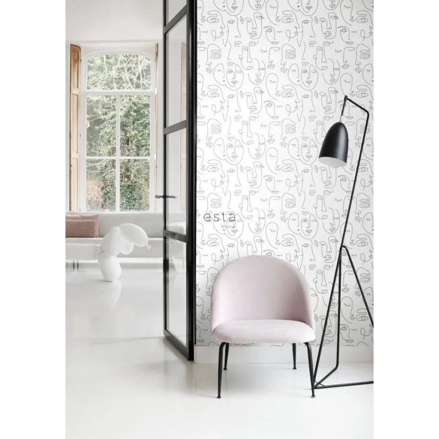 Tapetti Esta Black & White with a splash of Gold, 139145, graafinen/geometrinen, moderni