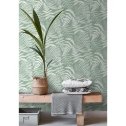 Tapetti ESTA Jungle Fever 138998, non-woven, luonto, vihreä/valkoinen