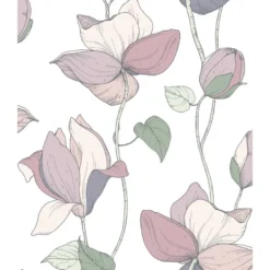 Tapetti Flora Lily, vinyylipinta, eri värejä