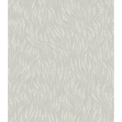 Tapetti Littlephant Meadow, non-woven, kasvi, romanttinen, harmaa